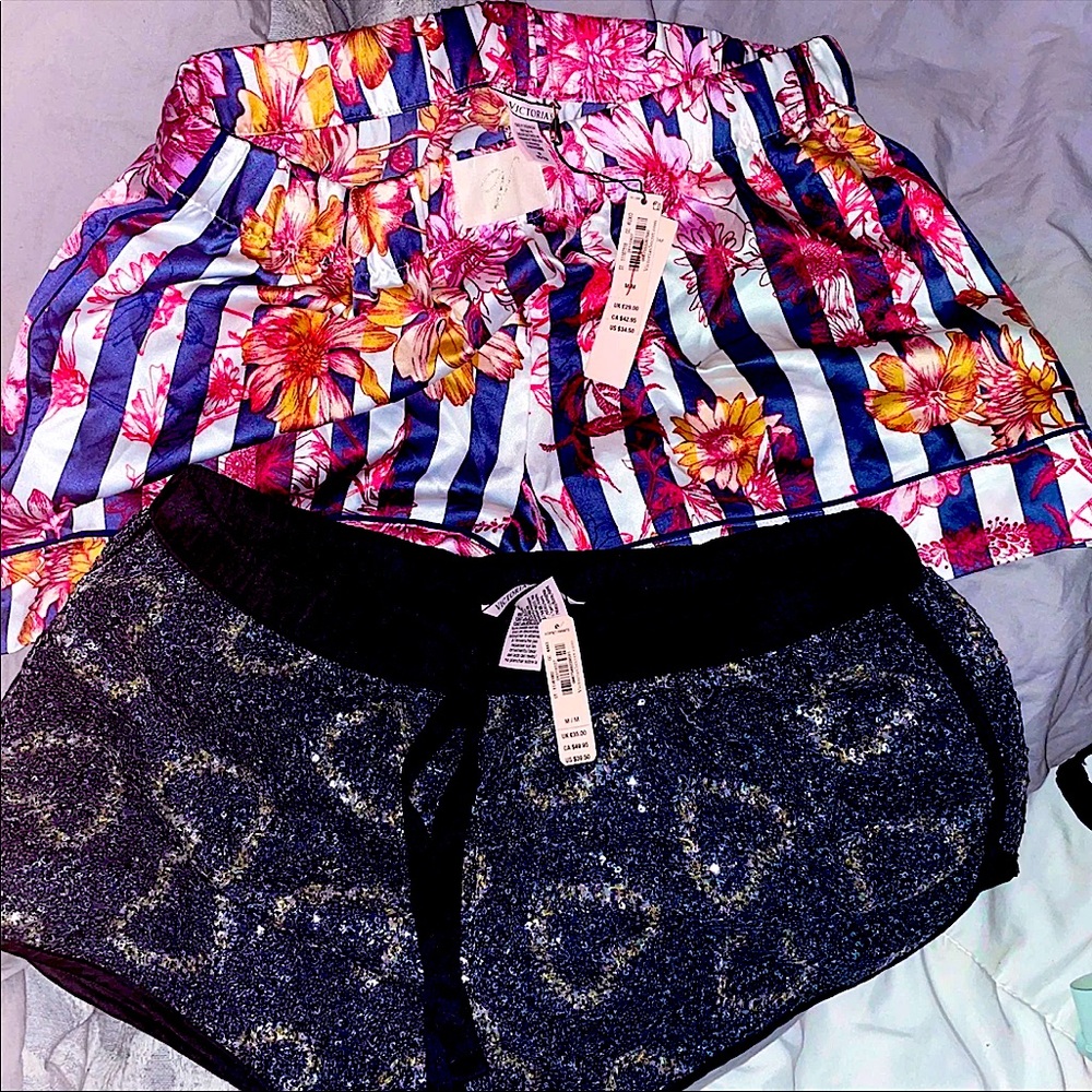 Victoria secret sleeping shorts (med) bwt
